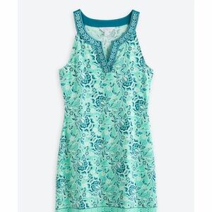 Market & Spruce Floral Sleeveless Dress in Teal and Blue